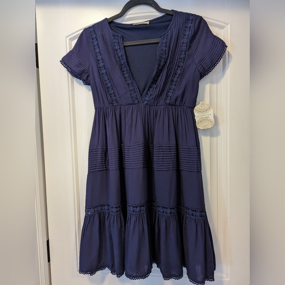 Navy Blue Altar’d State mini dress size XS  New With Tags In USD